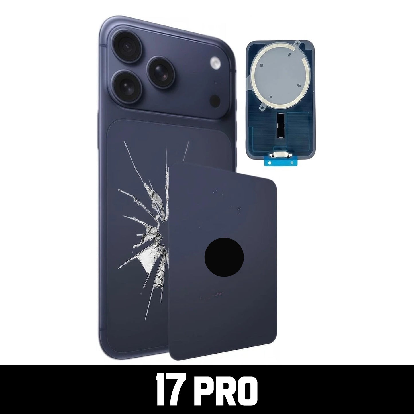 Back Glass W/MagSafe Magnet for IPHONE 17 Pro - After Market