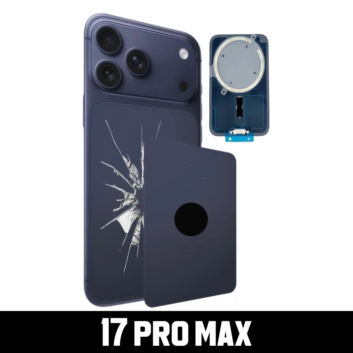 Back Glass W/MagSafe Magnet for IPHONE 17 Pro Max - After Market