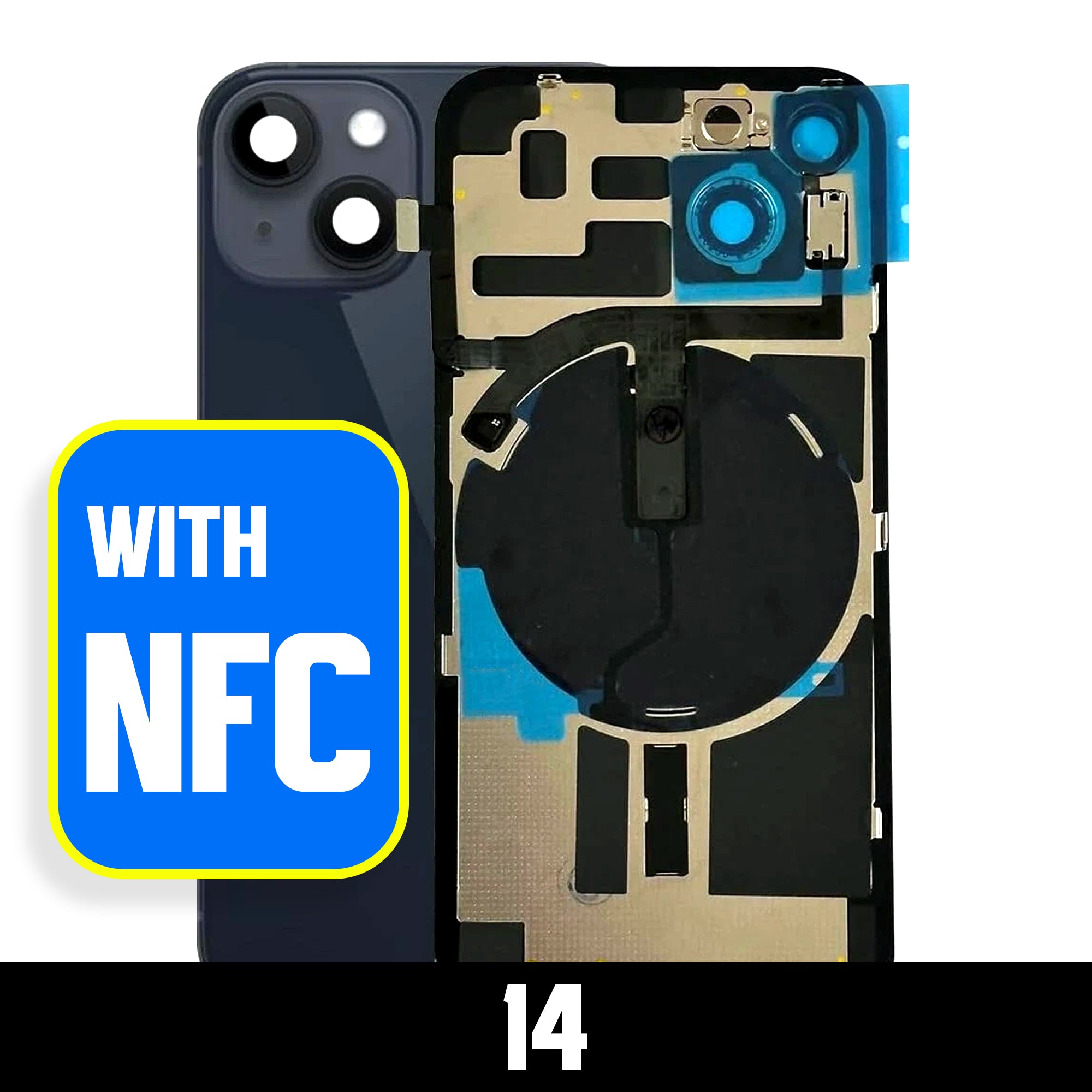 Back Glass W/MagSafe Magnet & NFC for IPHONE 14 - After Market