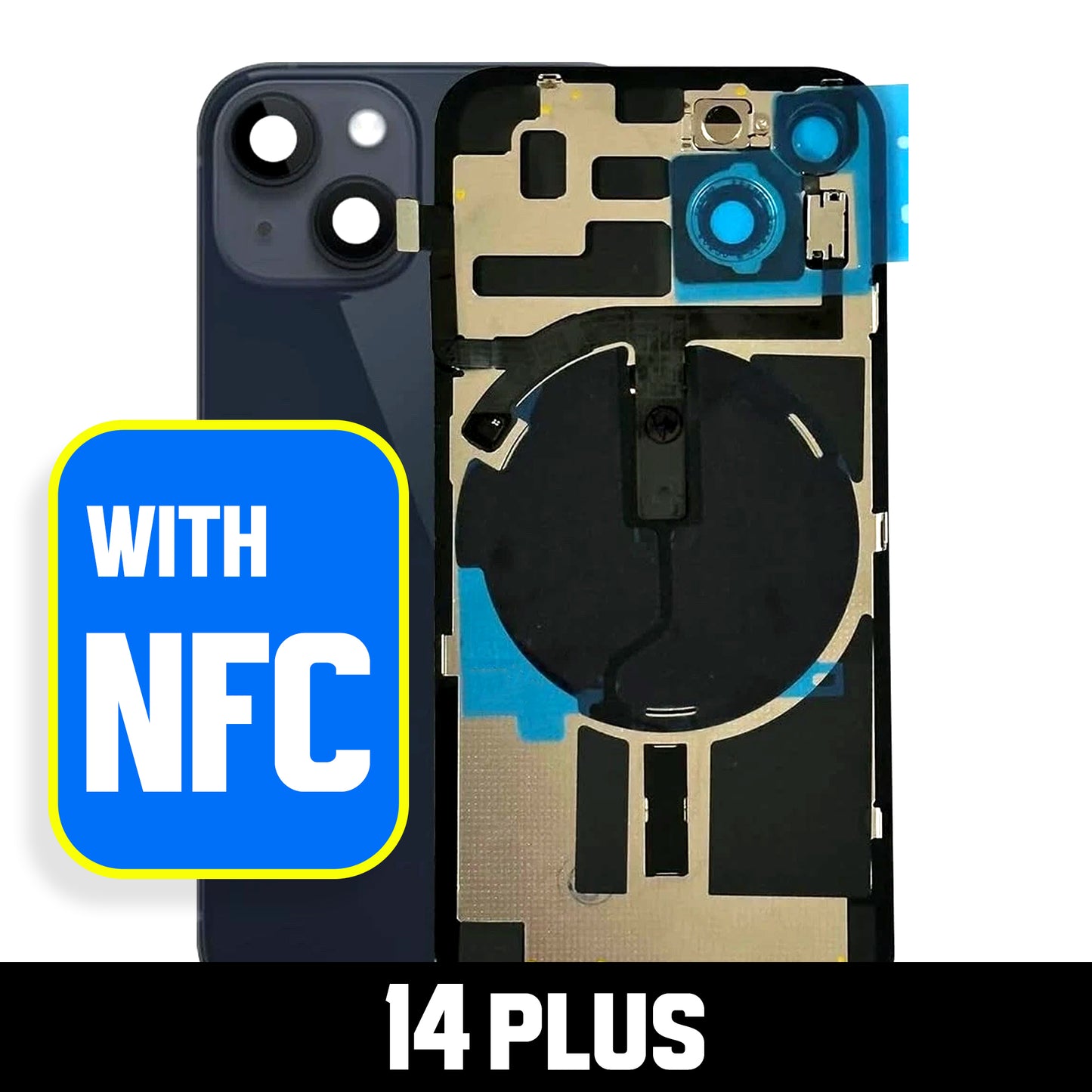 Back Glass W/MagSafe Magnet & NFC for IPHONE 14 PLUS - After Market