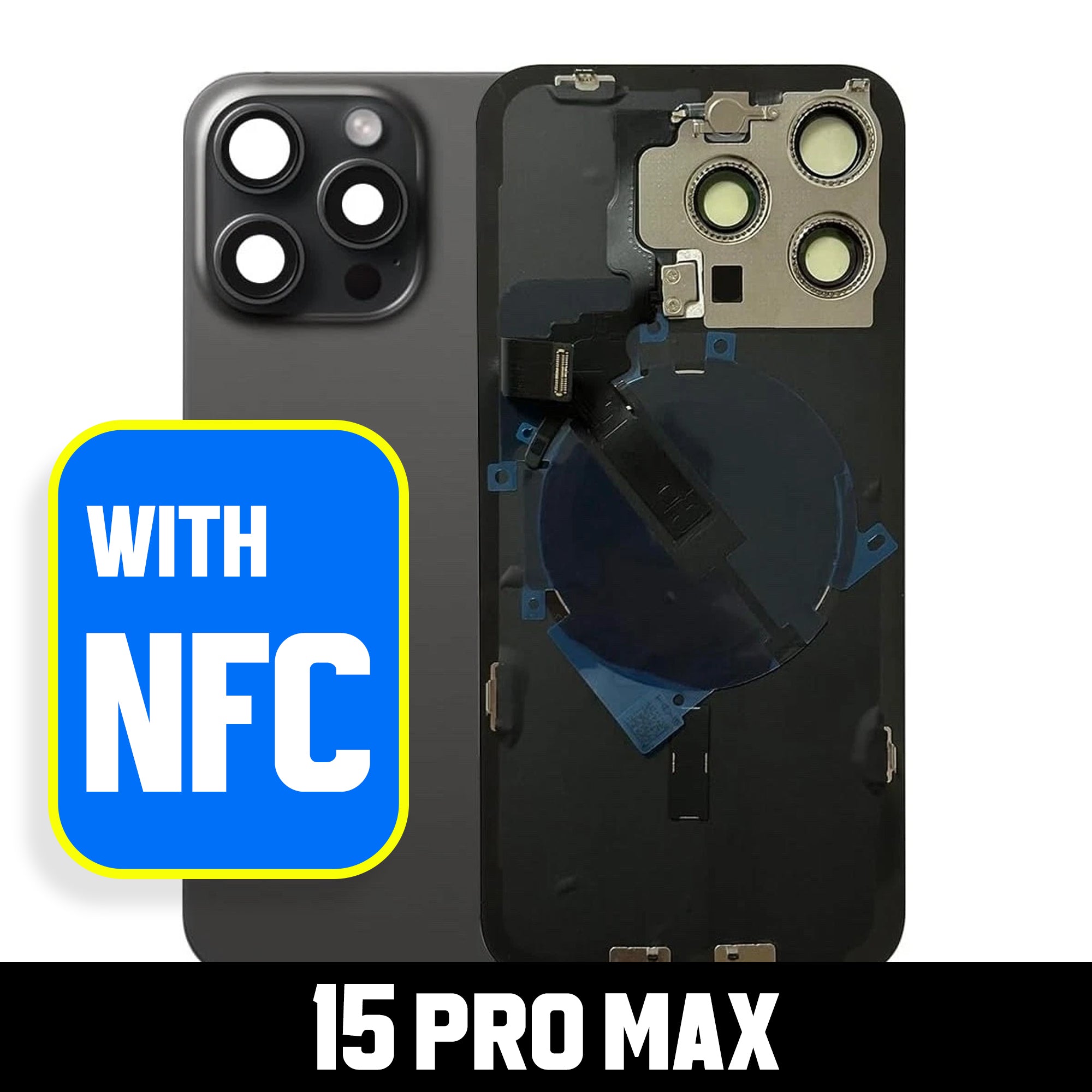 Back Glass W/MagSafe Magnet & NFC for IPHONE 15 PRO MAX  - After Market