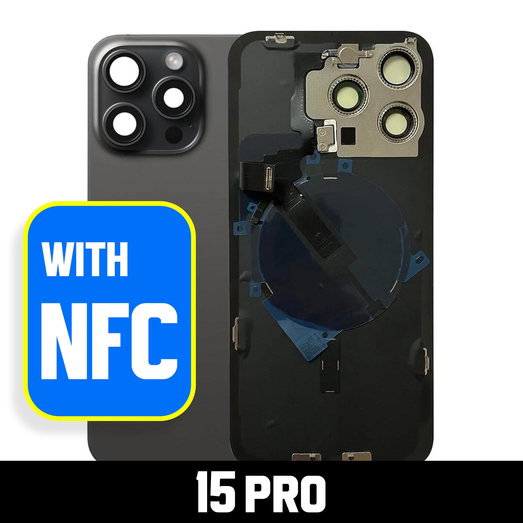 Back Glass W/MagSafe Magnet & NFC for IPHONE 15 PRO  - After Market