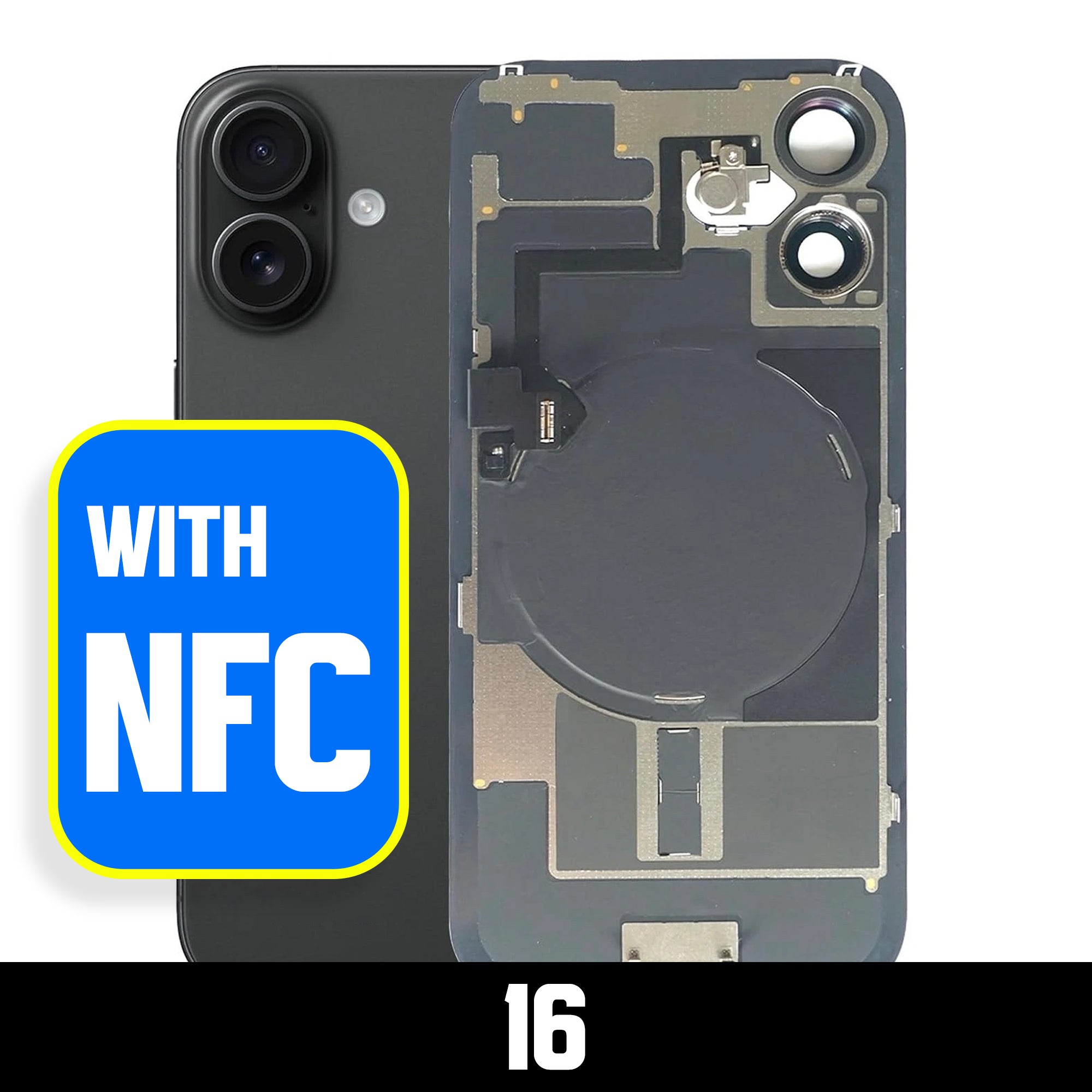 Back Glass W/MagSafe Magnet & NFC for IPHONE 16  - After Market