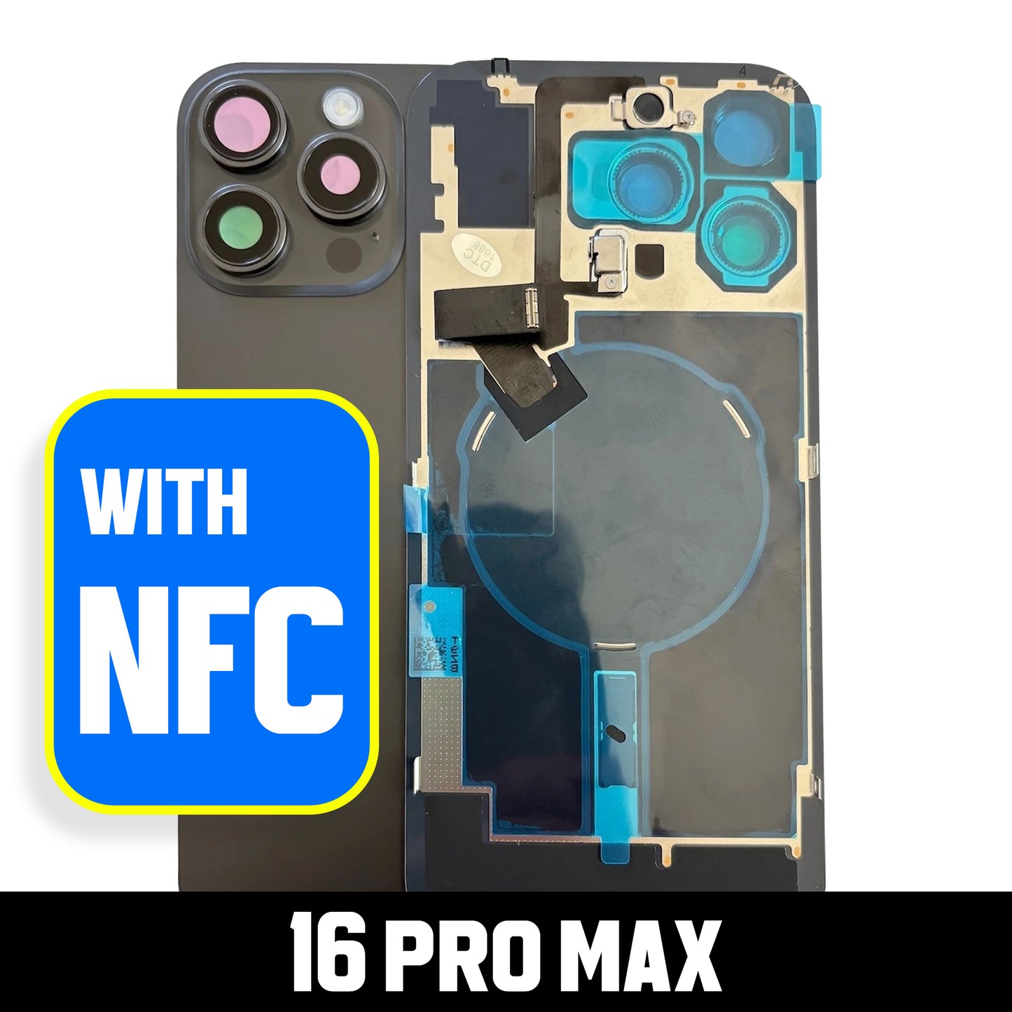 Back Glass W/MagSafe Magnet & NFC for IPHONE 16 PRO MAX - After Market