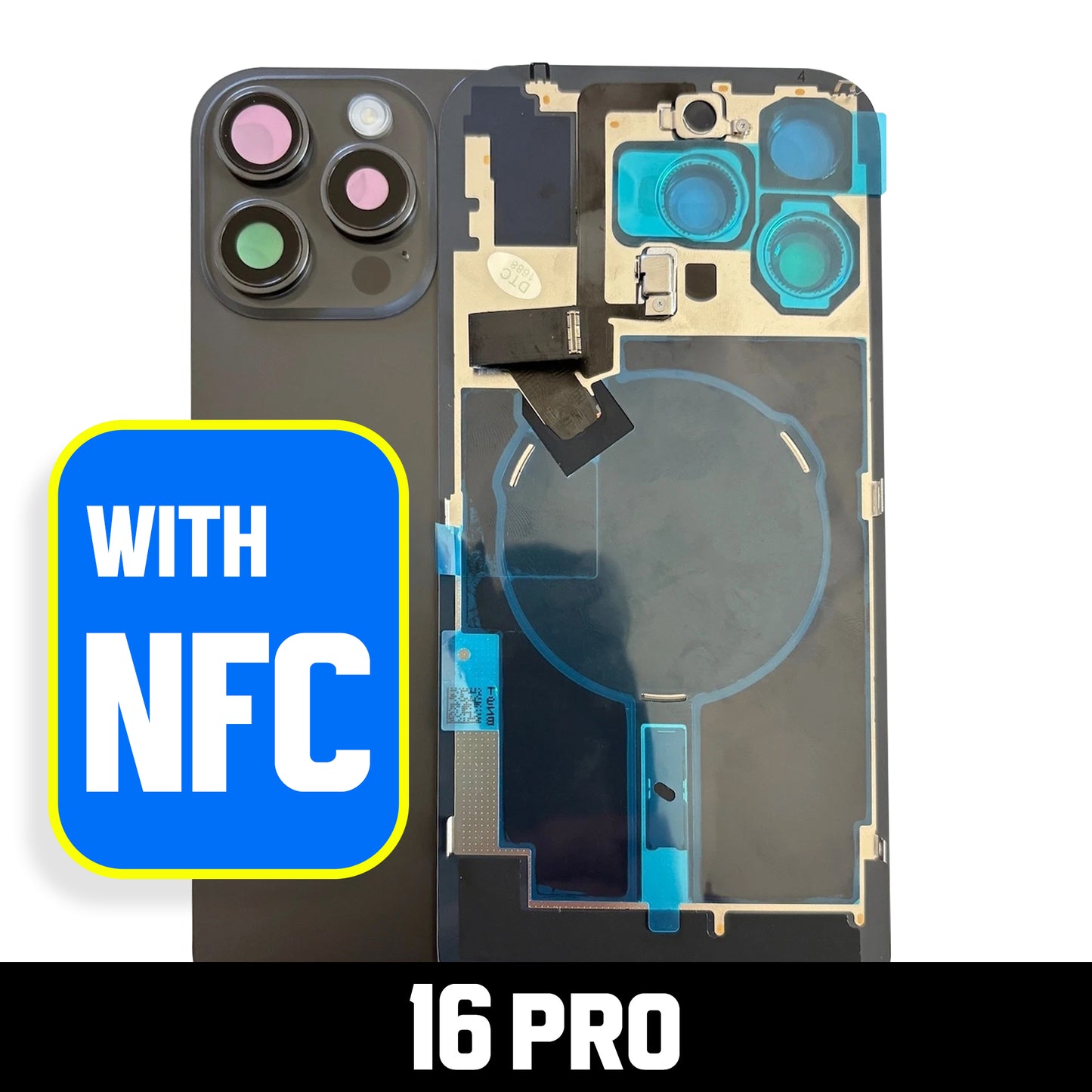 Back Glass W/MagSafe Magnet & NFC for IPHONE 16 PRO - After Market