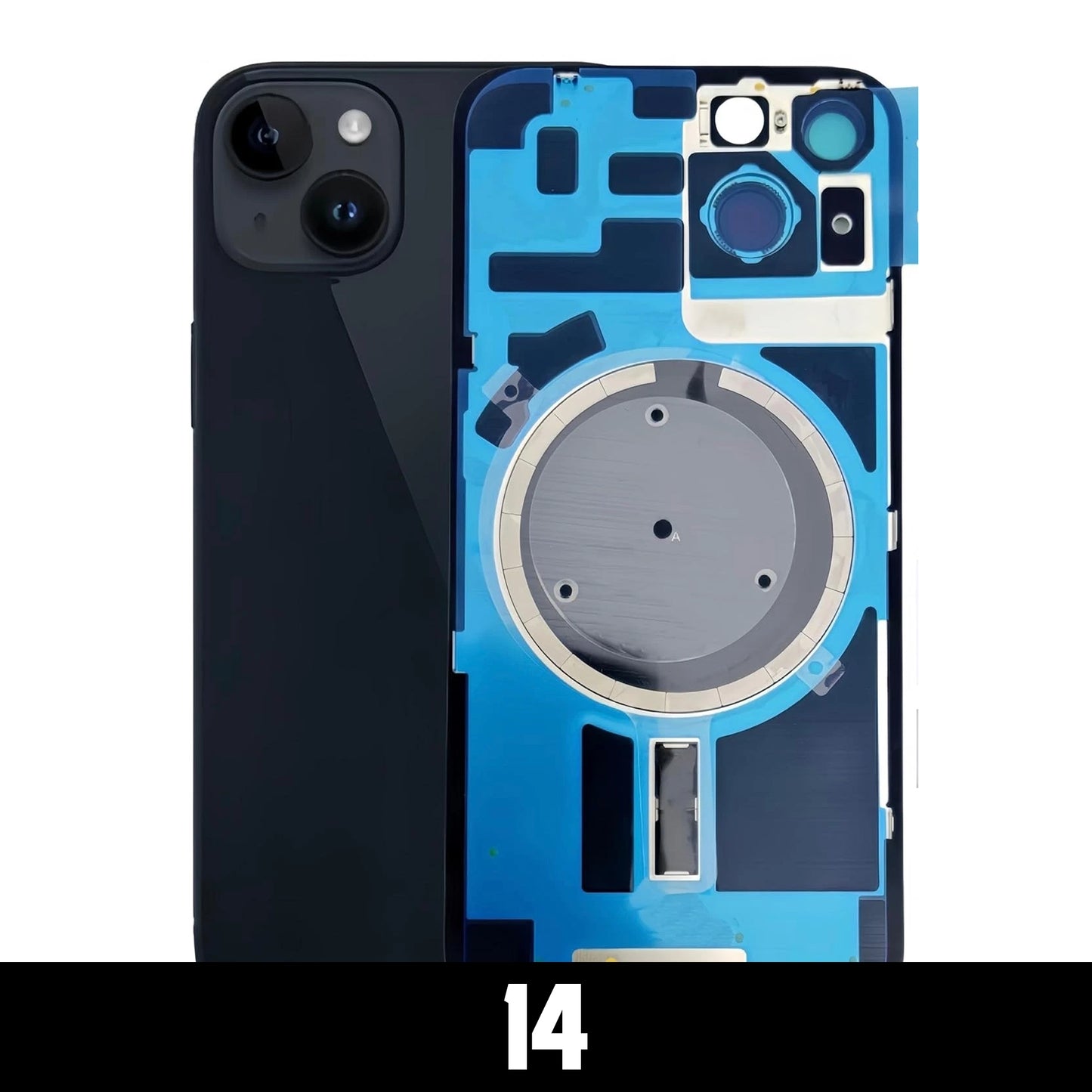 Back Glass W/MagSafe Magnet & Steel Plate for IPHONE 14 - After Market