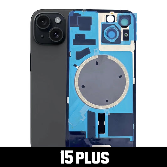Back Glass W/MagSafe Magnet & Steel Plate for IPHONE 15 PLUS  - After Market