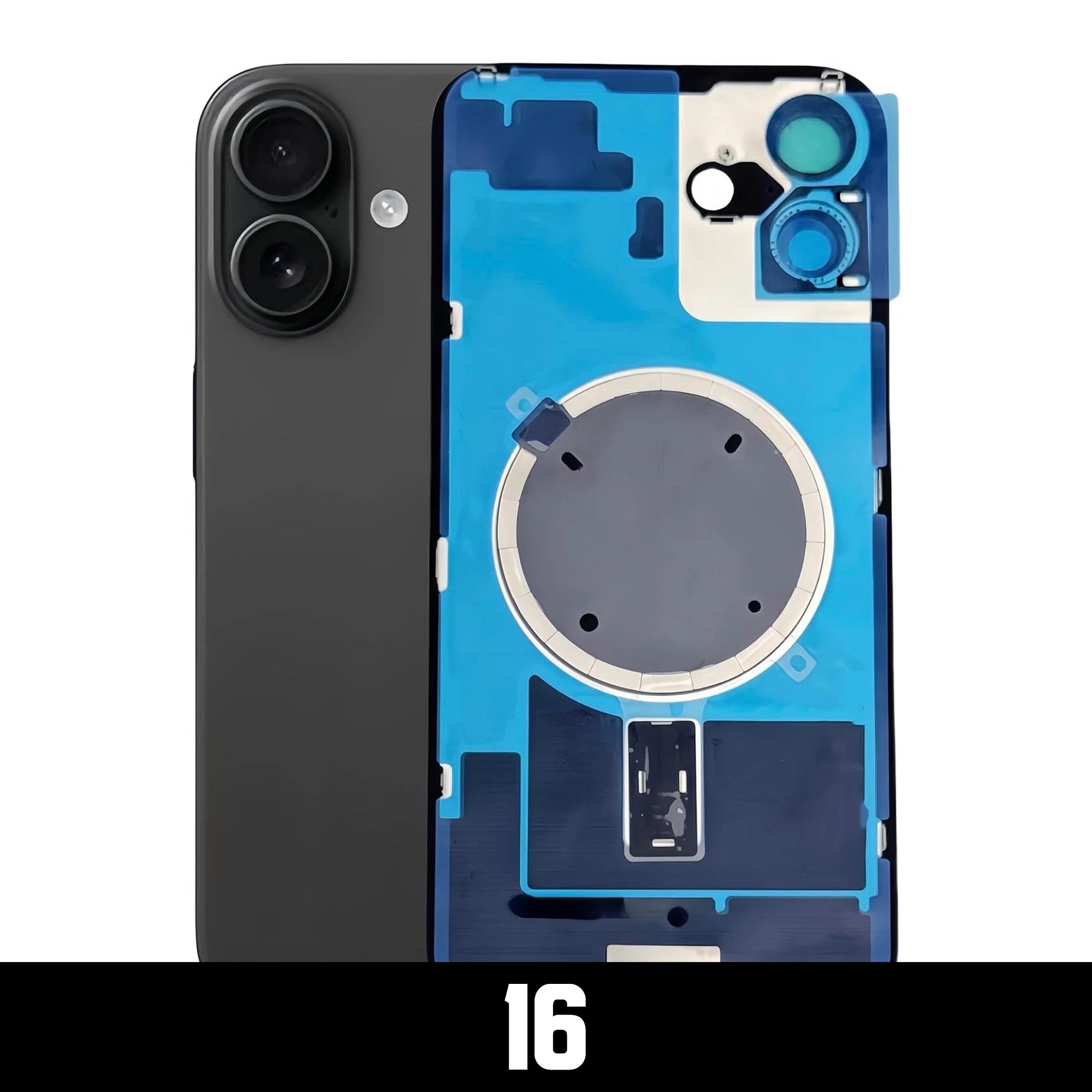 Back Glass W/MagSafe Magnet & Steel Plate for IPHONE 16  - After Market