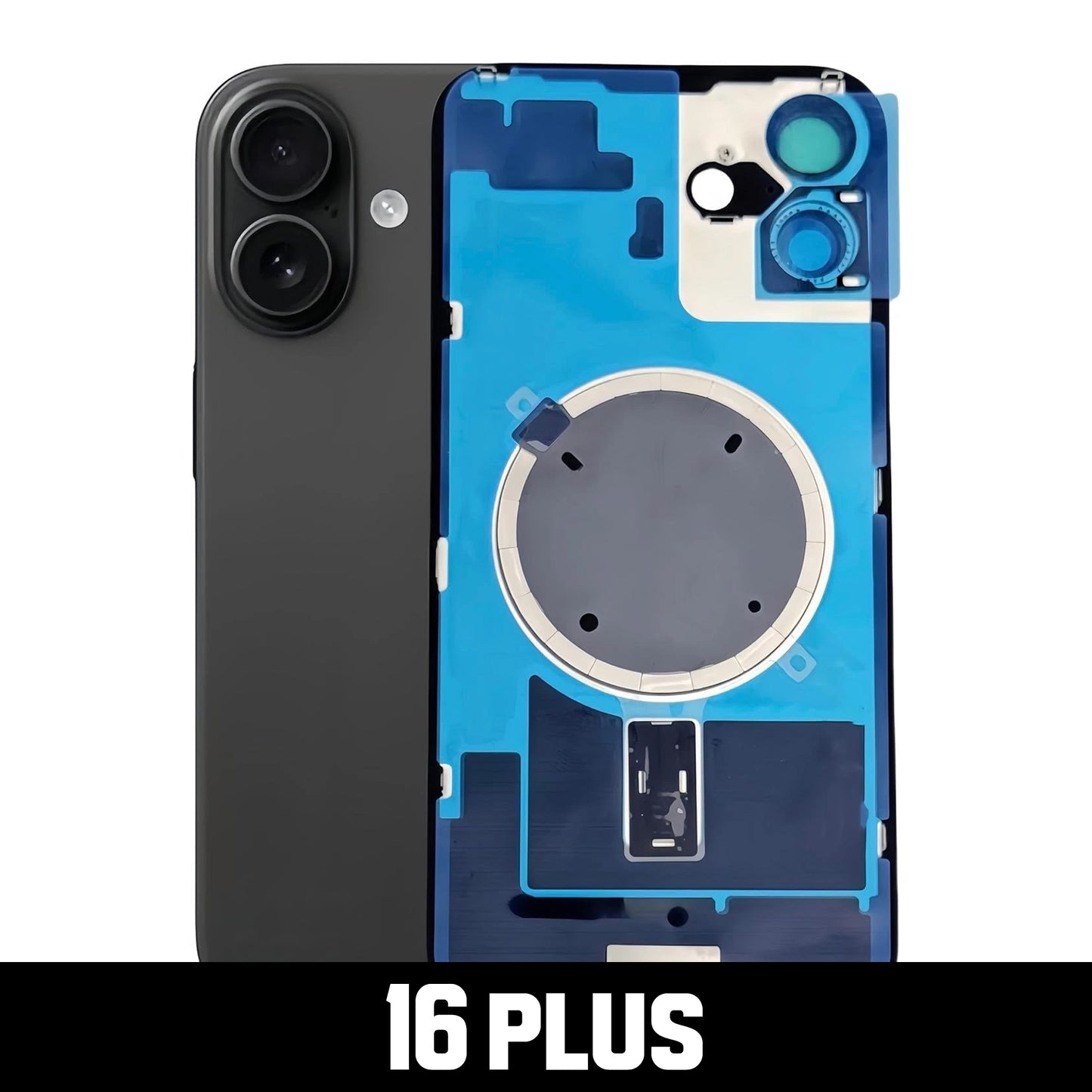 Back Glass W/MagSafe Magnet & Steel Plate for IPHONE 16 PLUS  - After Market